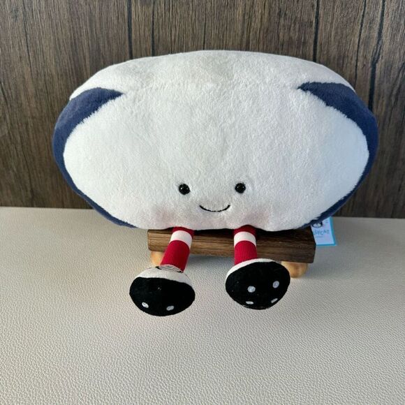 Jellycat Rugby Ball FAST SHIP NEW Amuseables Sports RETiRED